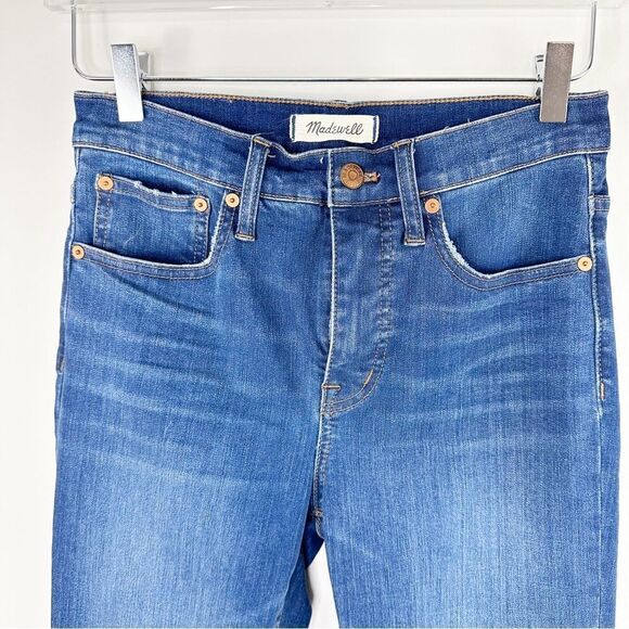Madewell | Cali Demi-Boot Medium Wash Lightly Distressed High-rise Jeans 26 - Picture 4 of 14